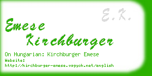 emese kirchburger business card